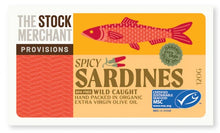 Load image into Gallery viewer, The Stock Market Spicy Sardines 120g
