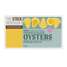 Load image into Gallery viewer, The Stock Market Smoked Pacific Oysters 120g
